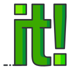 The letter h is made up of green blocks