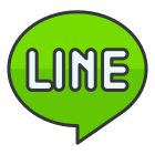 緑色の吹き出しに「line」と書かれていました