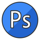 Un cercle bleu avec la lettre p