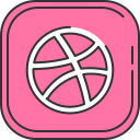 Un cuadrado rosa con una cruz blanca