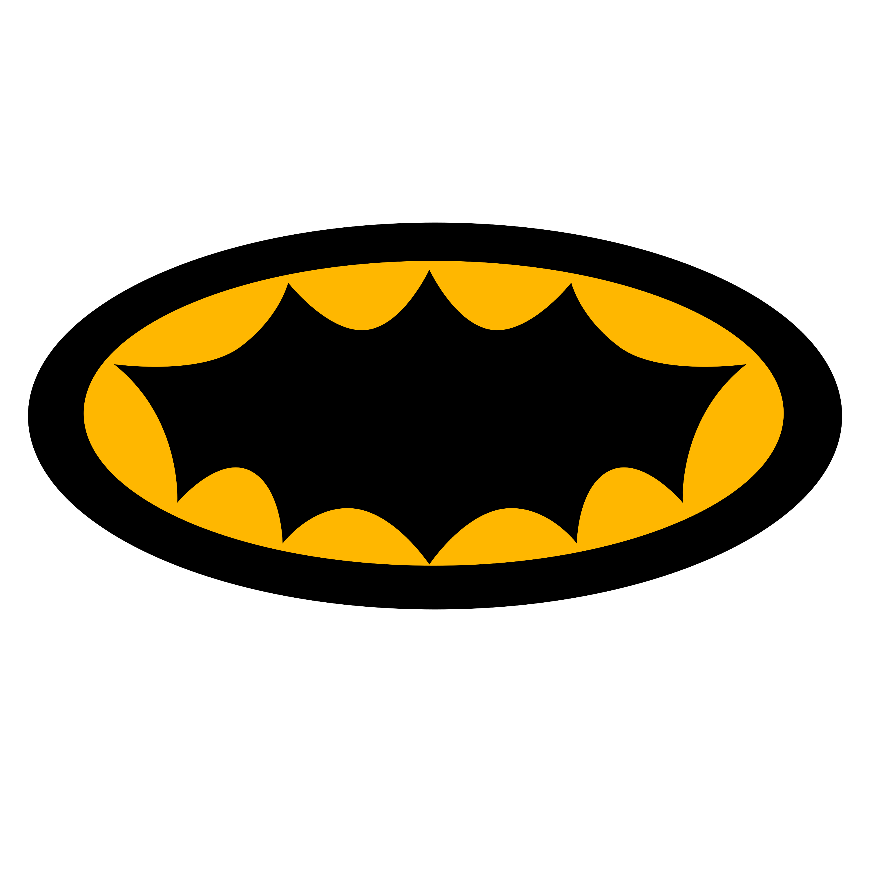 Simbol batman dengan latar belakang putih