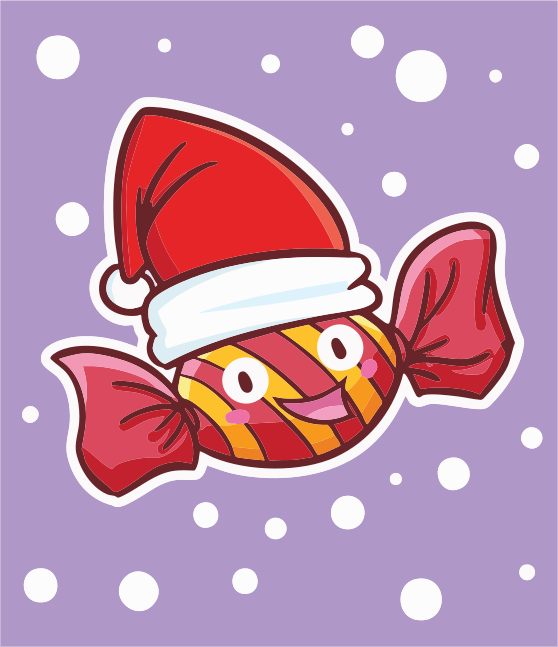 A fish with a santa hat on its head