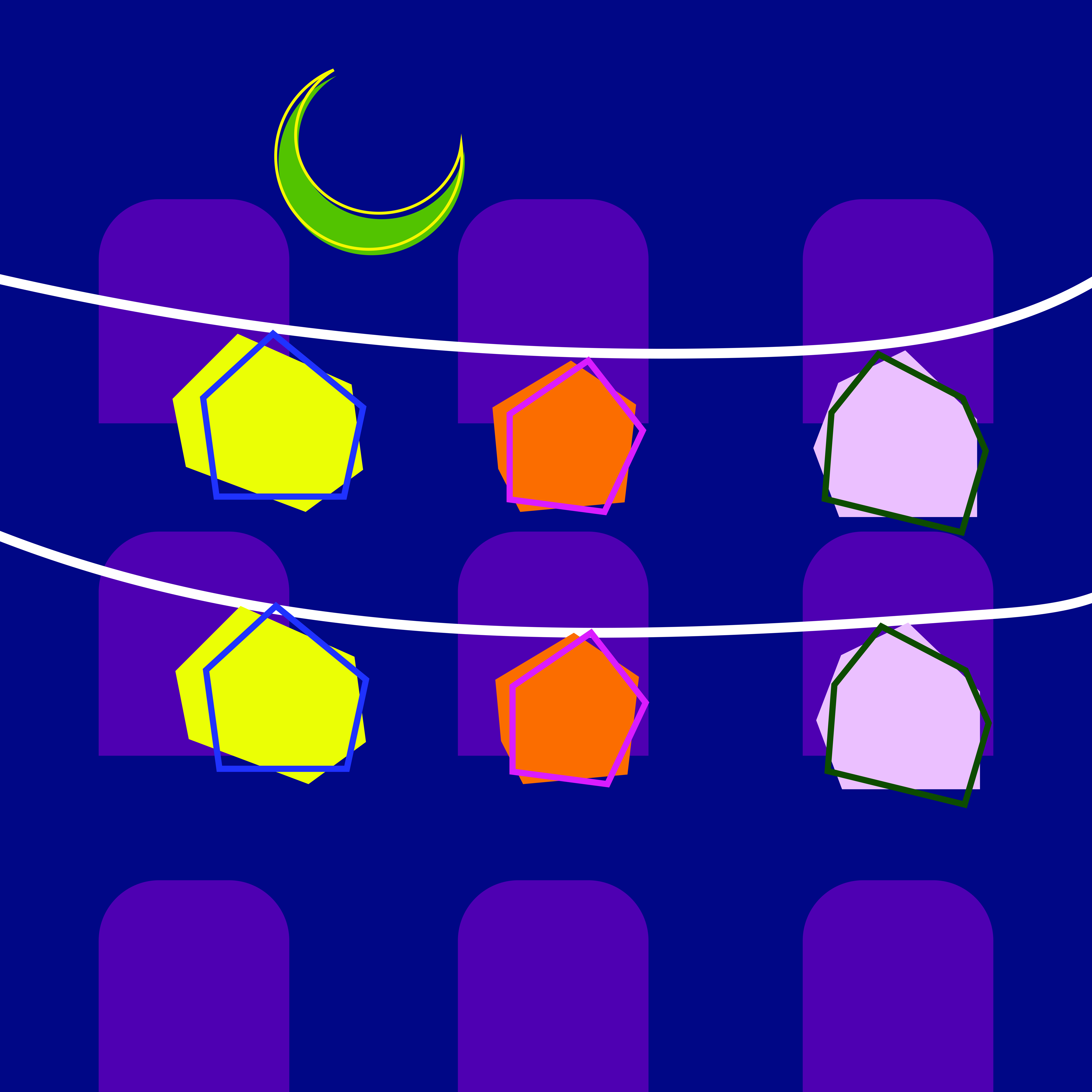 A screen shot of a cell phone with the moon in the background