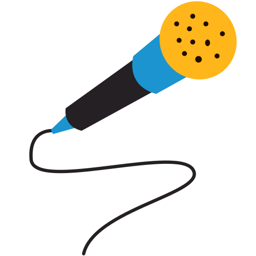 A microphone with a cord attached to it