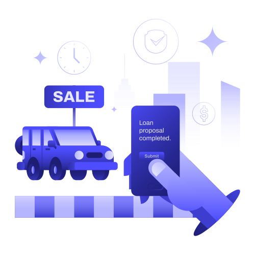 Venta de coche, con la propuesta de préstamo presentada.