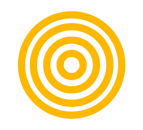 Concentric yellow circles form a target shape.