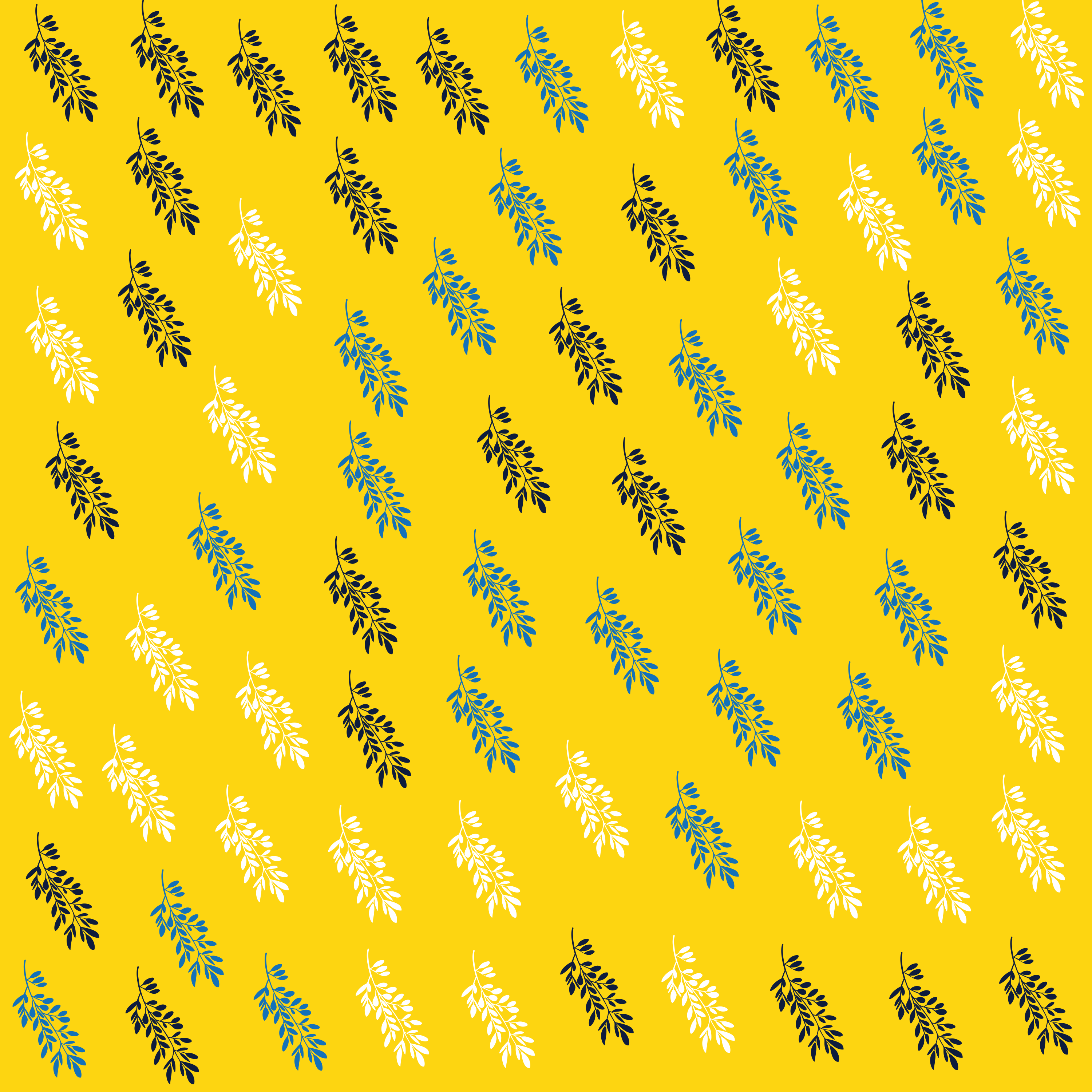 Leaves in various shades create a yellow pattern.