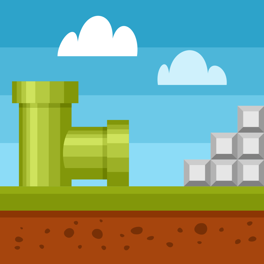 Una imagen caricaturesca de una escena de videojuego.