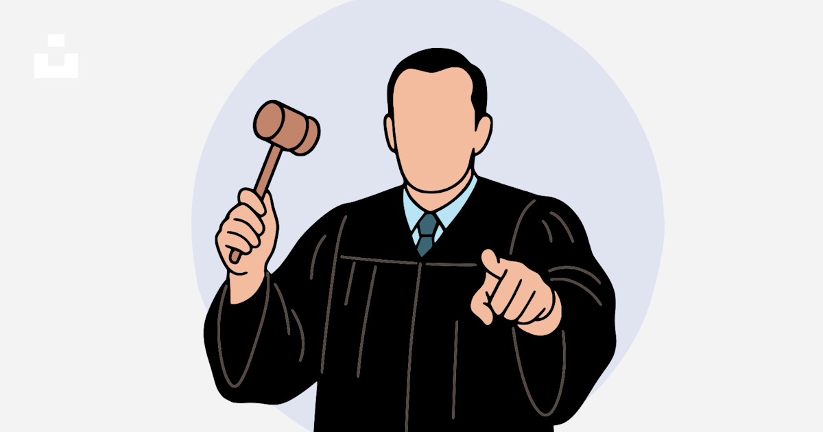 A judge is ready to make a ruling. vector – Free Cartoon Image on Unsplash