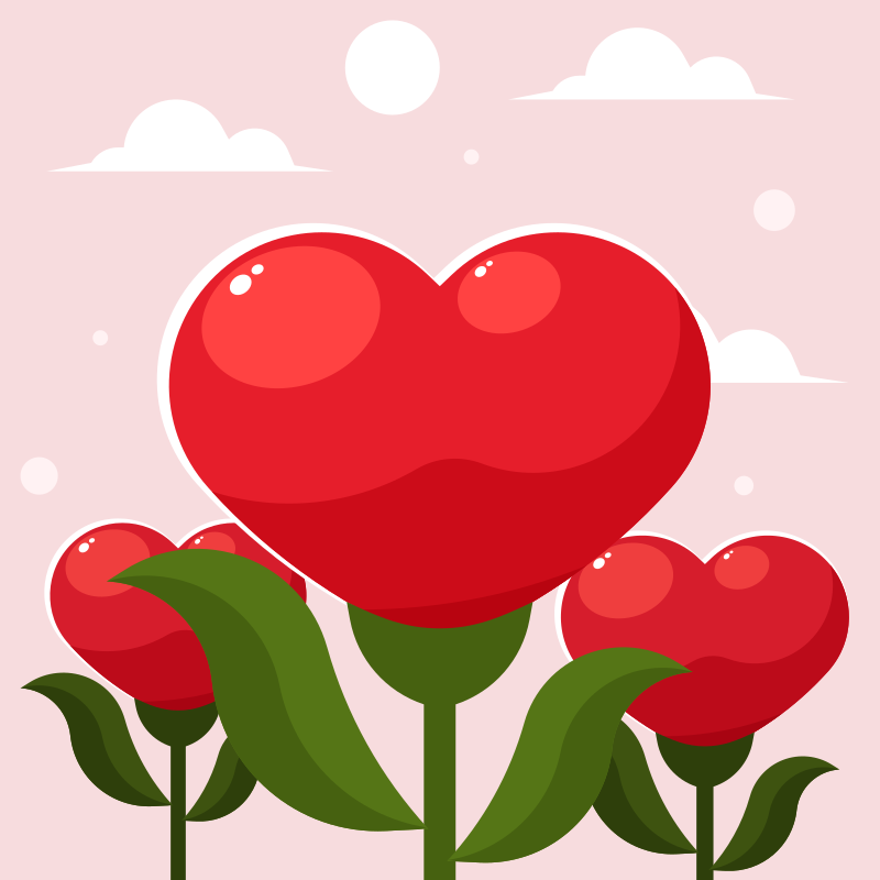 Des fleurs en forme de cœur fleurissent dans un joli jardin. vectoriel –  Image gratuite de Fleur sur Unsplash, image size:3000x3000