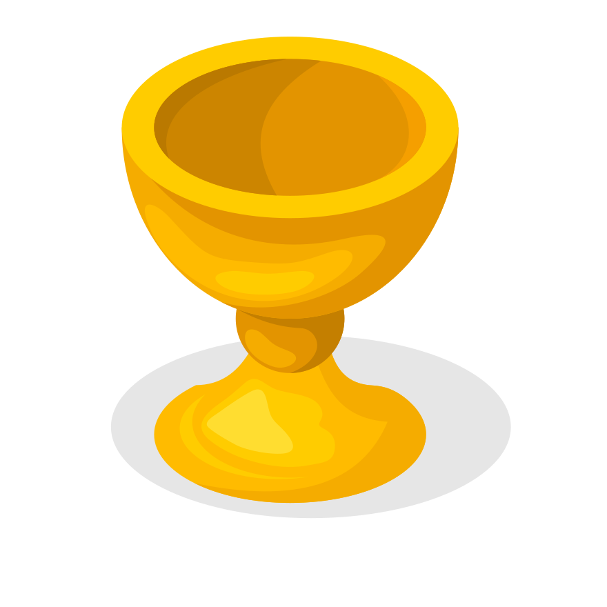 A golden chalice is shown in this illustration.