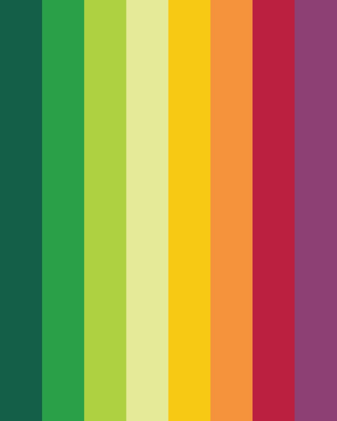 Colorful vertical stripes show a rainbow's spectrum.