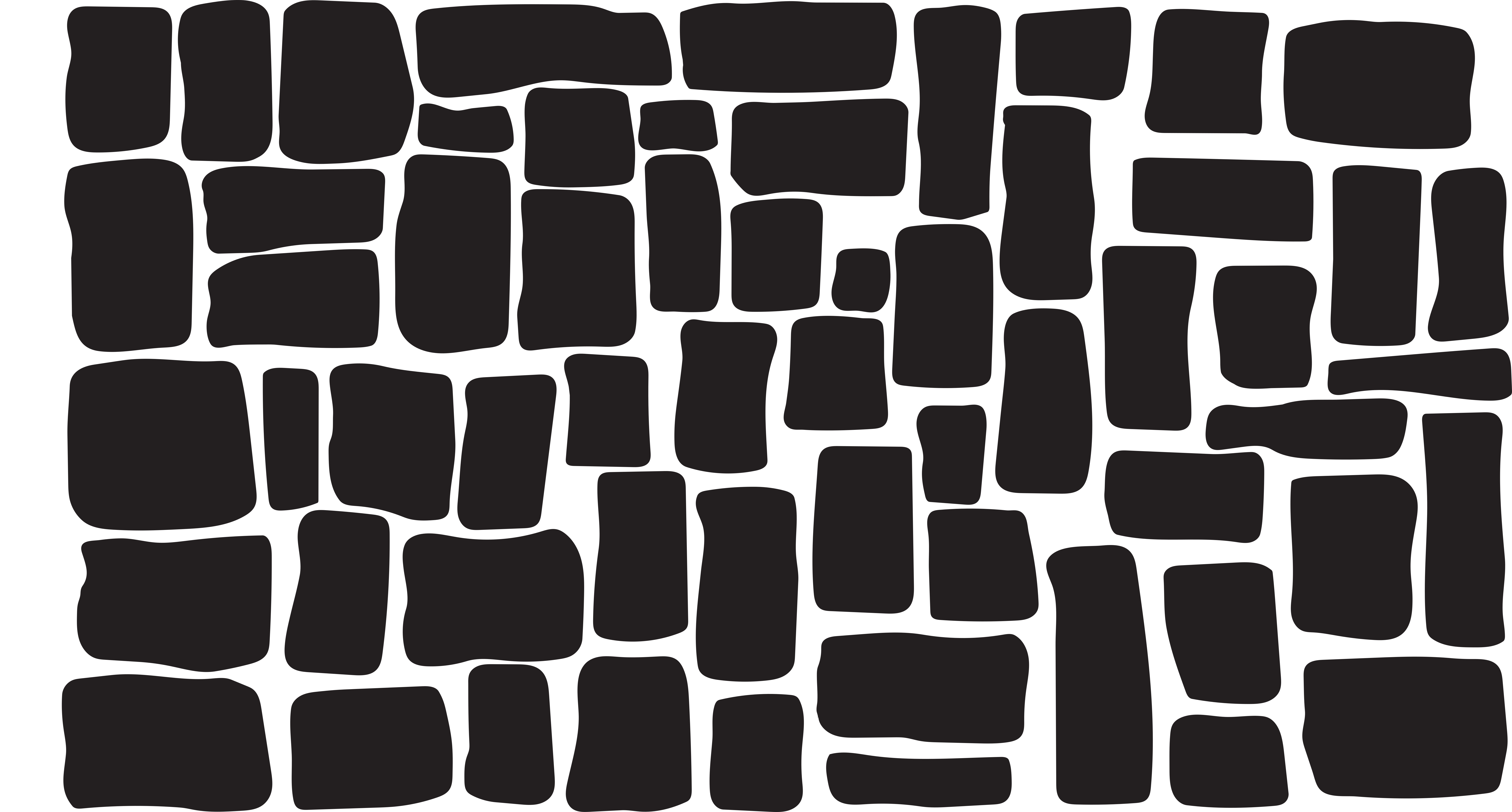 Schwarze Steine zeichnen einen weißen Hintergrund ein.