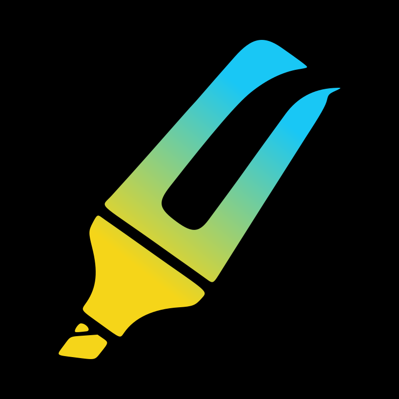 A stylized image of a highlighter.
