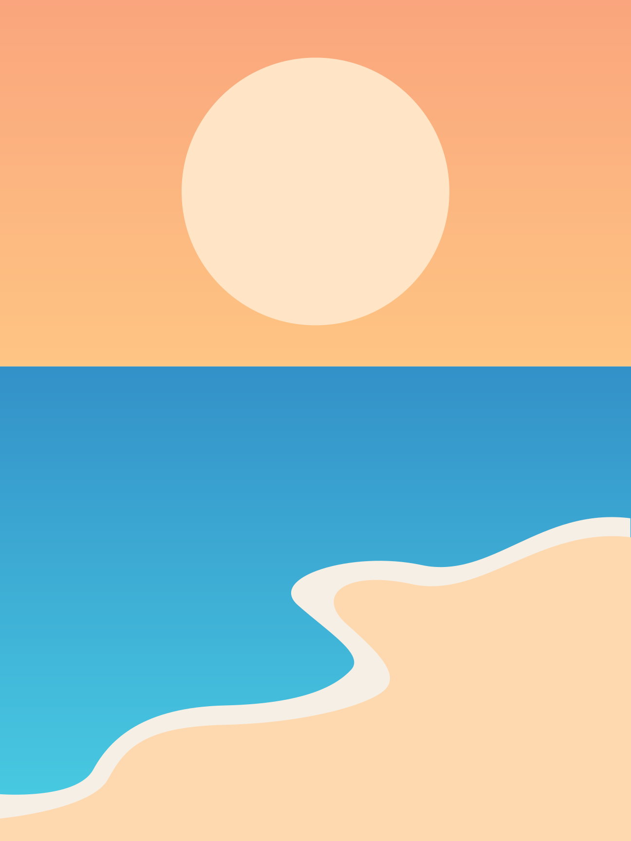 Tramonto sul mare con una spiaggia sabbiosa. vettoriale – Immagine gratis  di Sfondo su Unsplash, image size:3000x4000