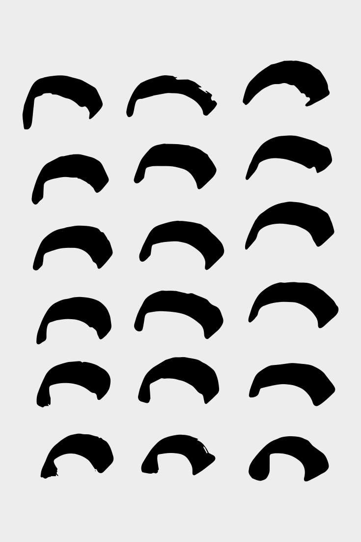 Patrón abstracto de formas curvas y negras.