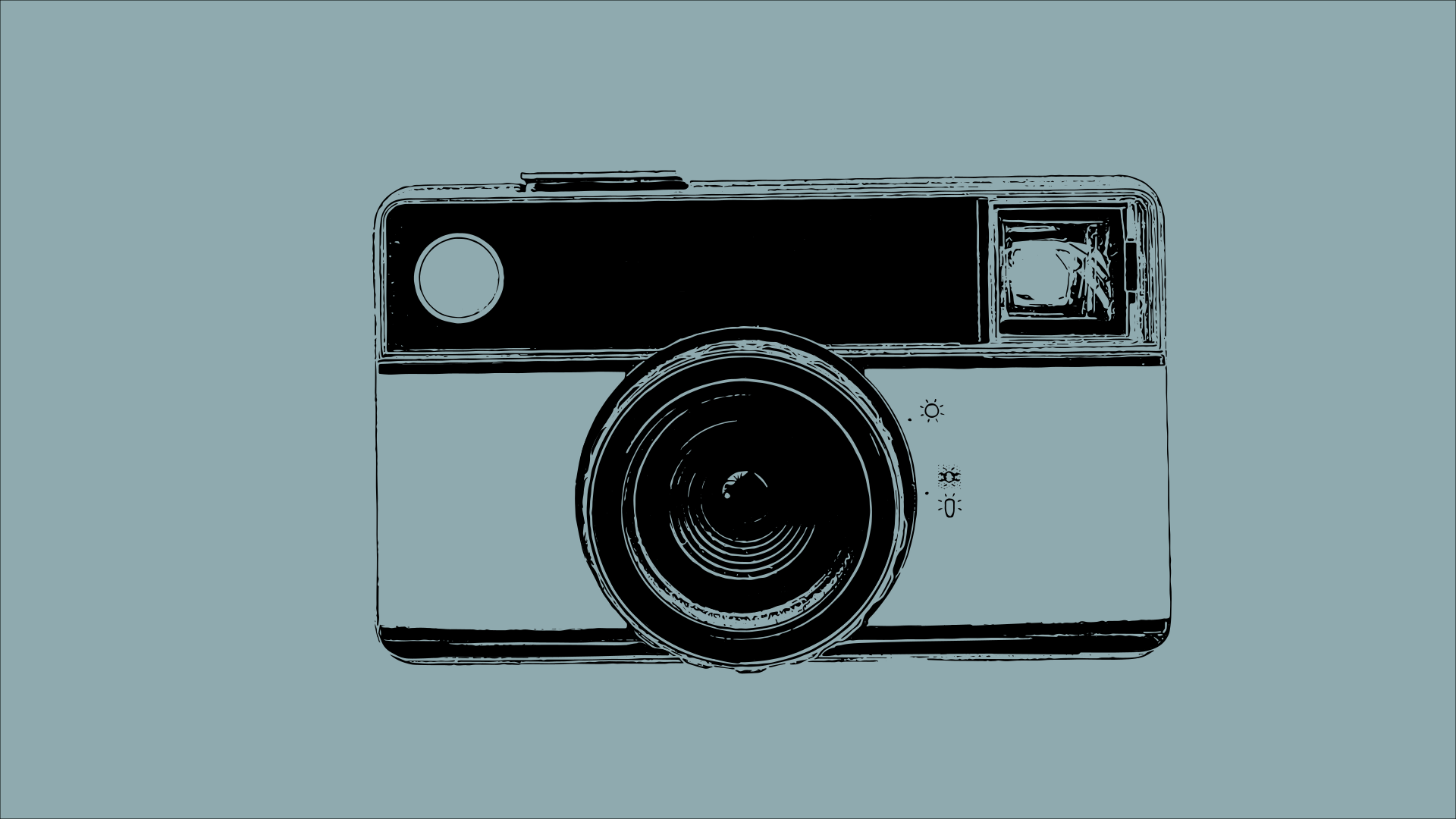 A camera is in a solid blue color.