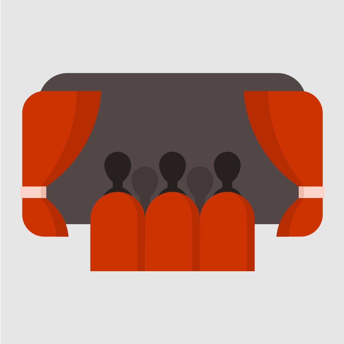 Die Leute schauen sich eine Aufführung im Theater an.