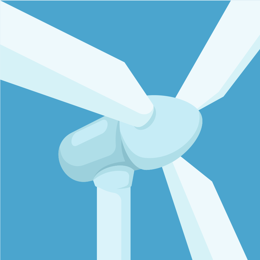 Wind turbine generating clean energy.