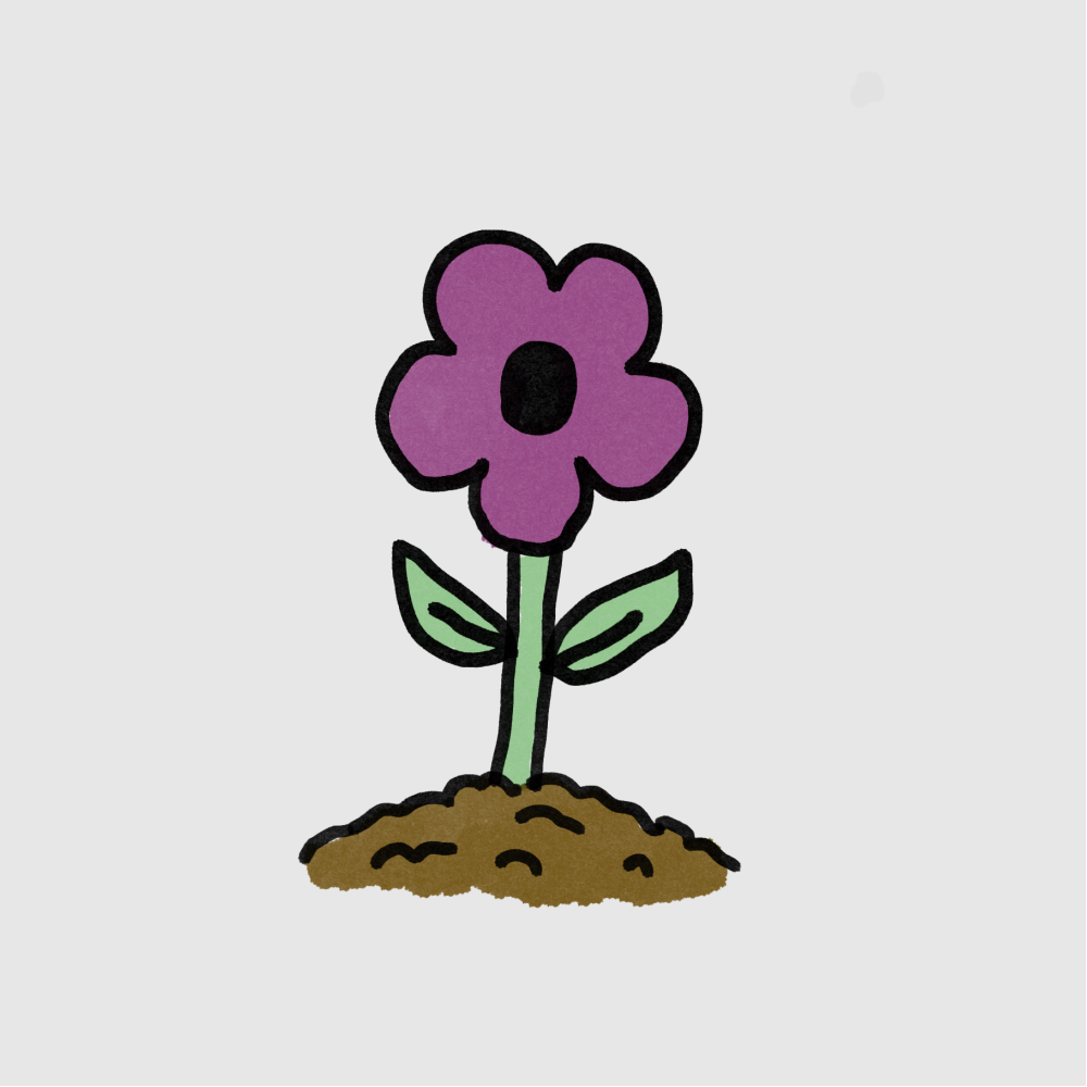 여기 짧은 캡션이 있습니다 : 토양에 피는 간단한 만화 꽃. 벡터 – Unsplash의 무료 꽃 이미지, image size:3000x3000