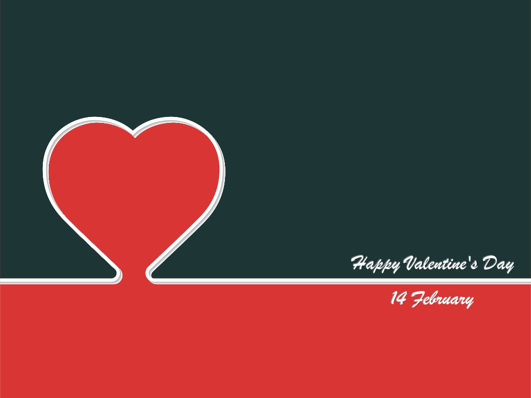 Happy valentine's day with a heart graphic.