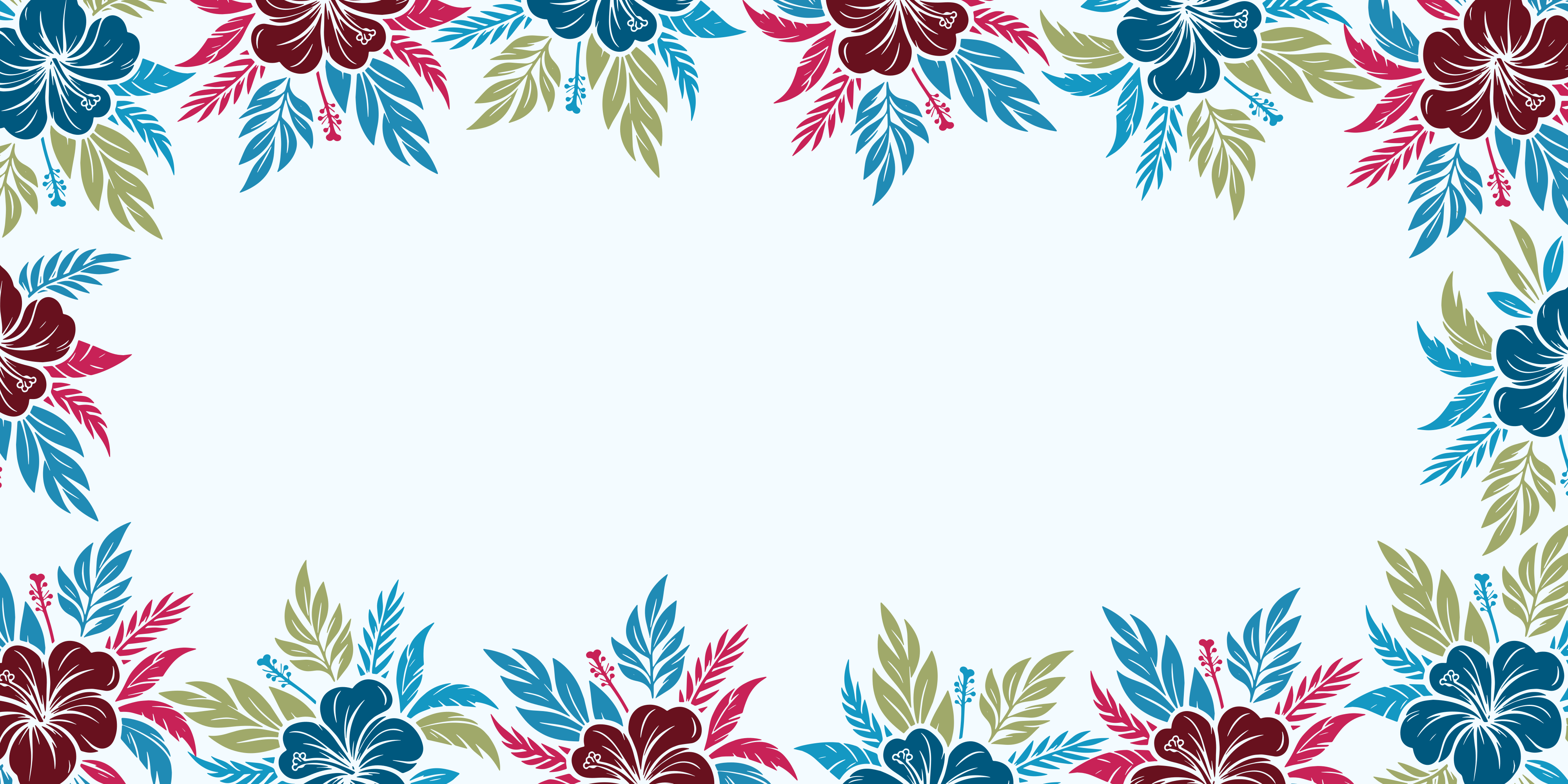 El borde floral enmarca un espacio blanco y en blanco. vector – Imagen de  Ilustración gratuita en Unsplash, image size:3000x1500