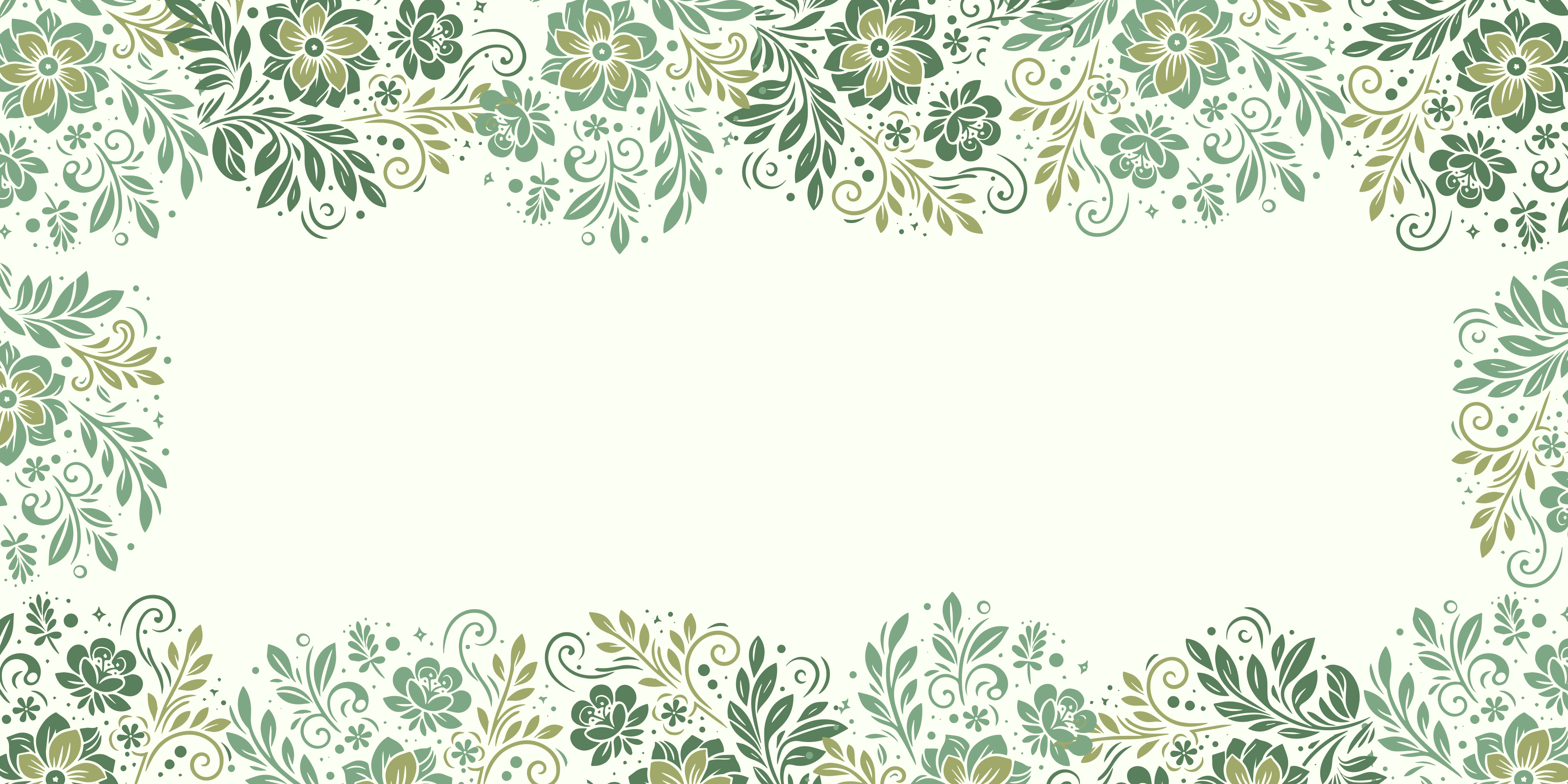 Floral frame with blank space in the center.