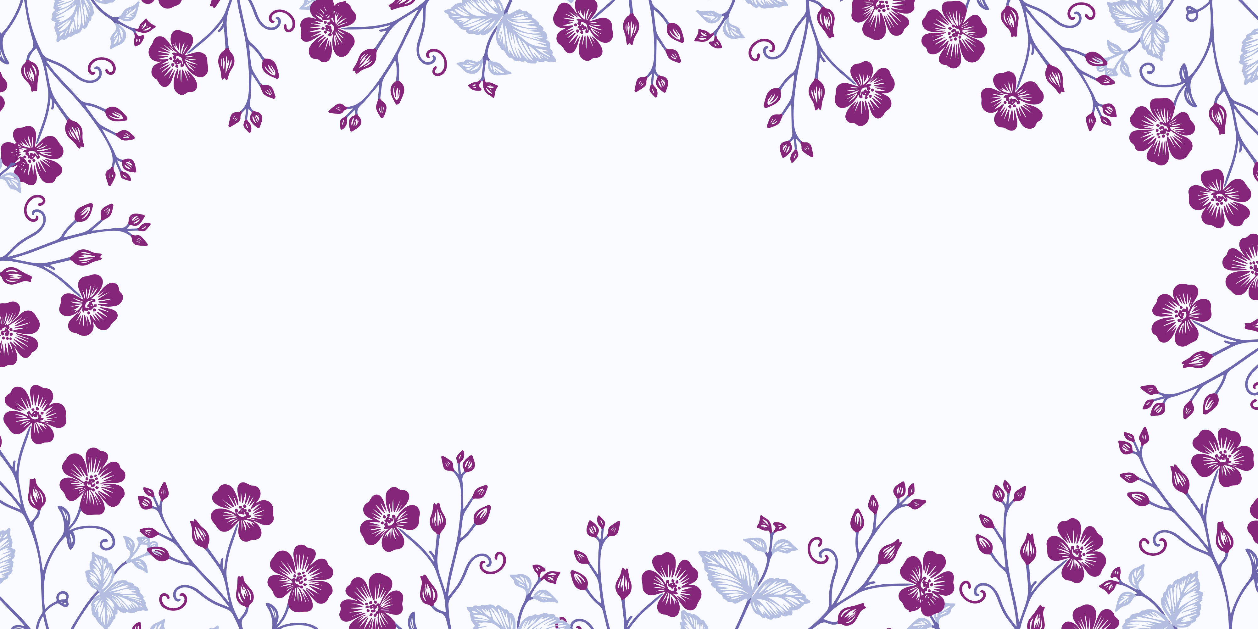 Arranjo floral com espaço vazio no meio.