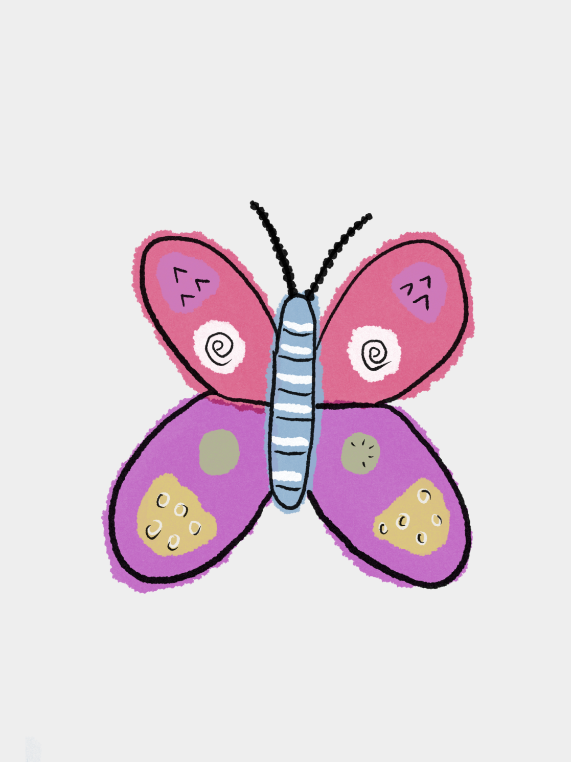 A colorful, artistic illustration of a butterfly. vector – Free Butterfly  Image on Unsplash, image size:3000x4001