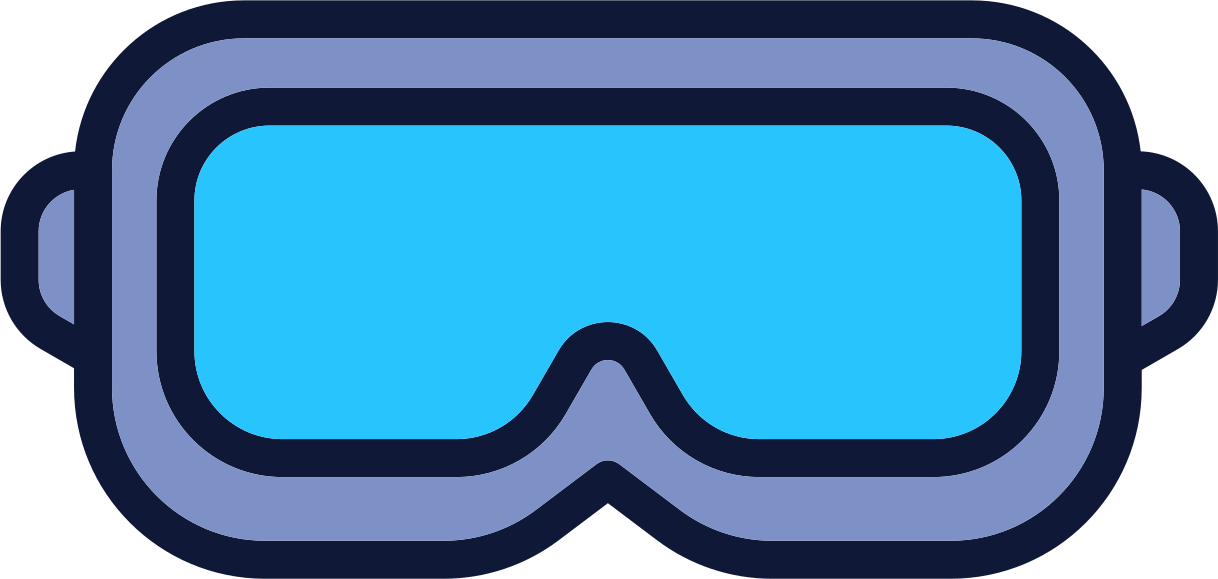 The image shows a pair of goggles.