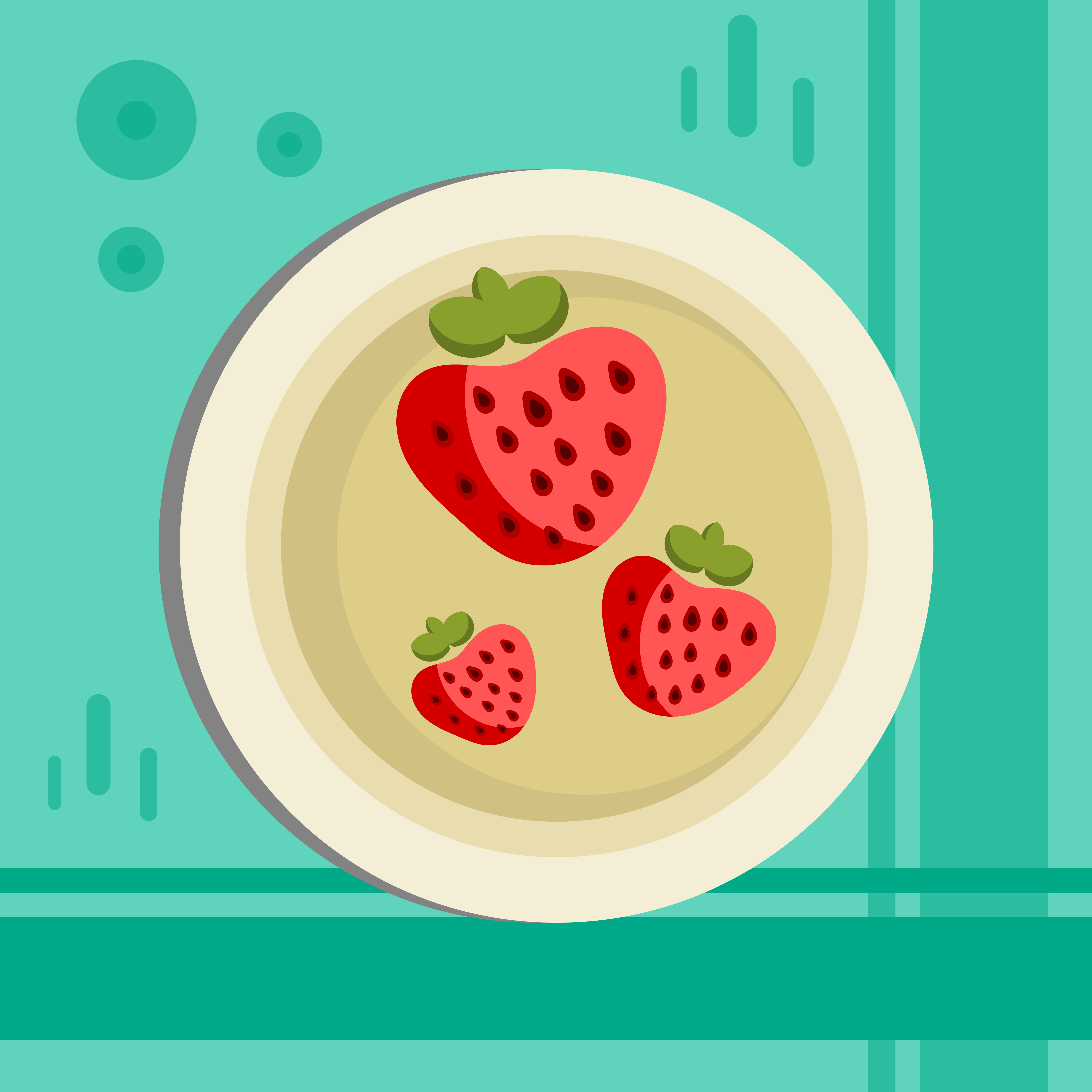 Des fraises sont servies dans une assiette. vectoriel – Image gratuite de  Fond d'écran sur Unsplash, image size:3000x3000