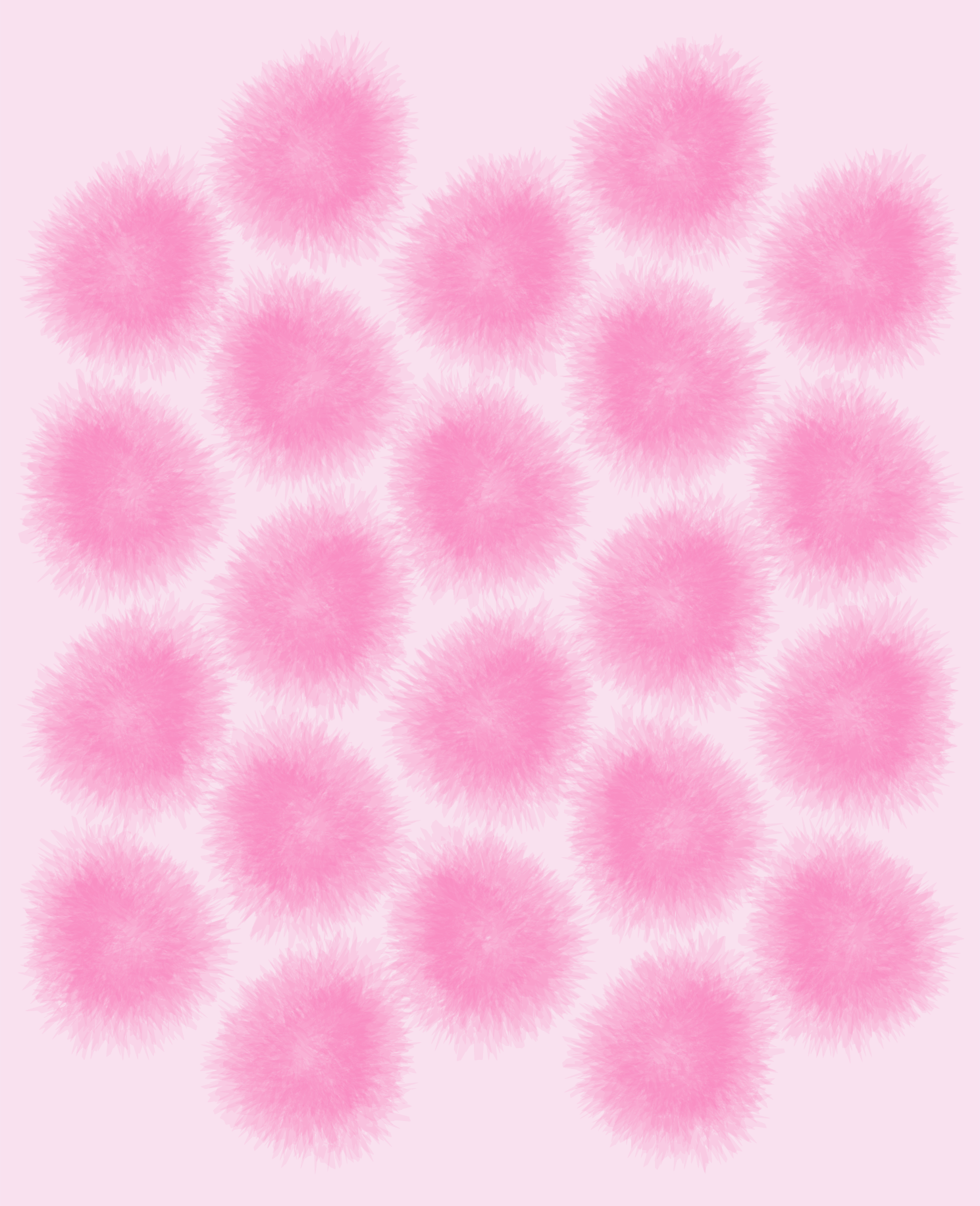 Uma grade de pompons rosa fofos sobre um fundo rosa claro vetor – Imagem  grátis sobre Papel de parede na Unsplash, image size:3000x3691