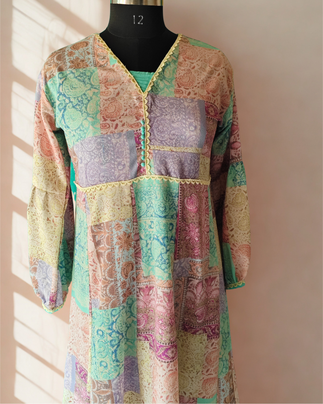 Thumbnail 3 of Multi-Print Tunic with Lace Detail