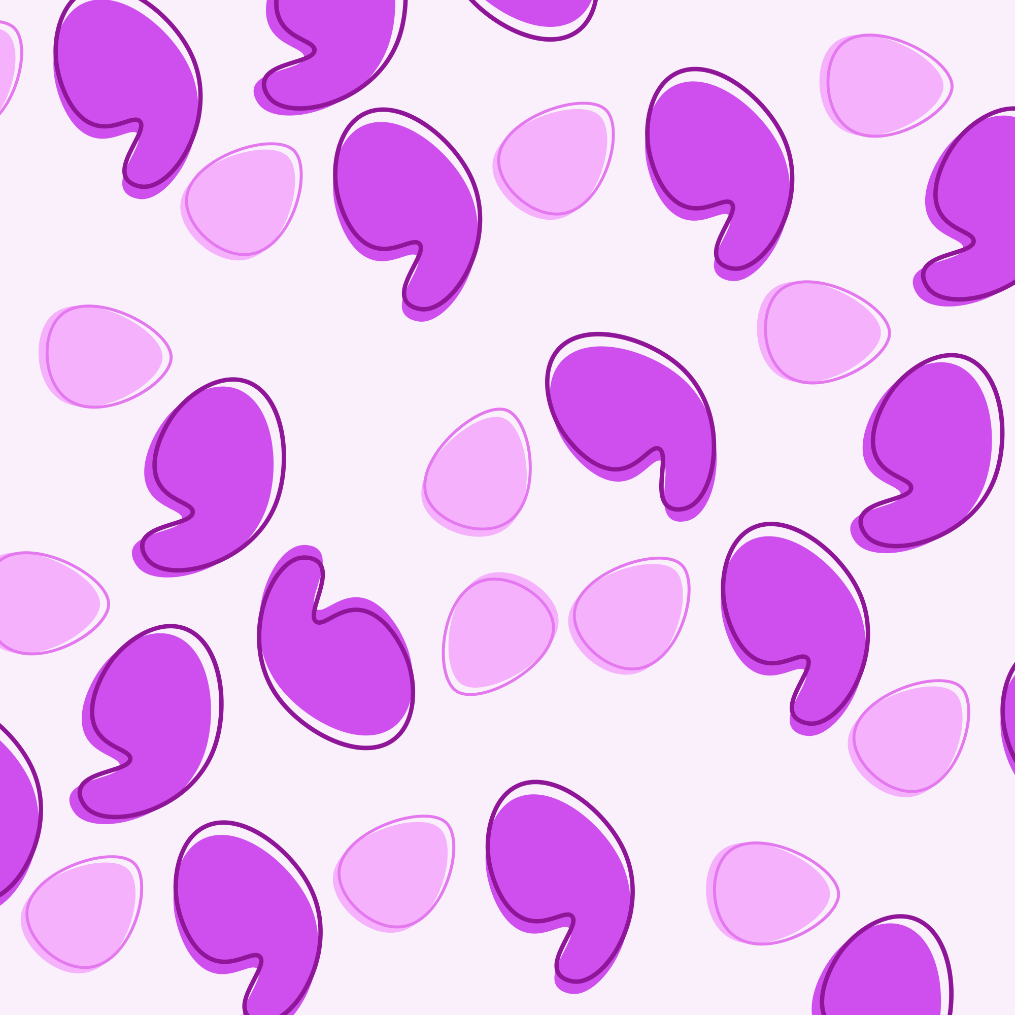 Purple and pink abstract shapes on a light background