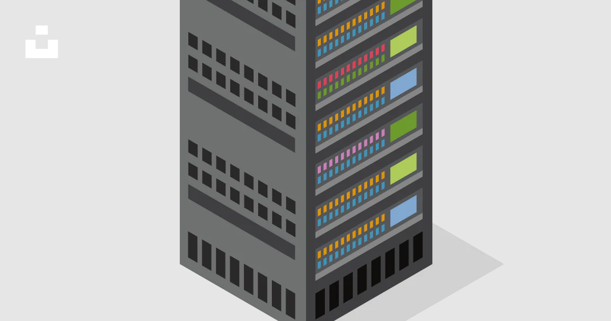 Server Rack Wires Texture Server rack with colorful components on white background. vector – Free ...