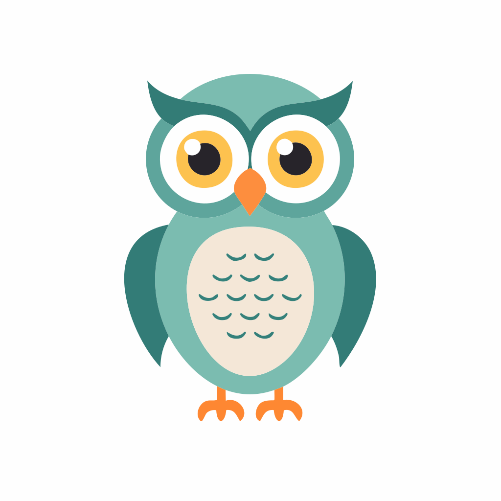 큰 눈을 가진 귀여운 청록색 올빼미. 벡터 – Unsplash의 무료 숲 이미지, image size:3000x3000