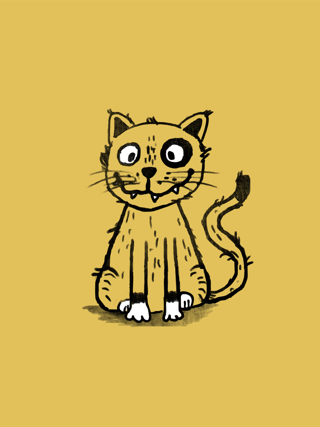 Un chat de dessin animé aux yeux grands ouverts et au cache-œil noir.  vectoriel – Image gratuite de Chat sur Unsplash, image size:3000x4001