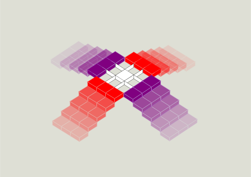 Abstract geometric shape with gradient blocks vector – Free ...