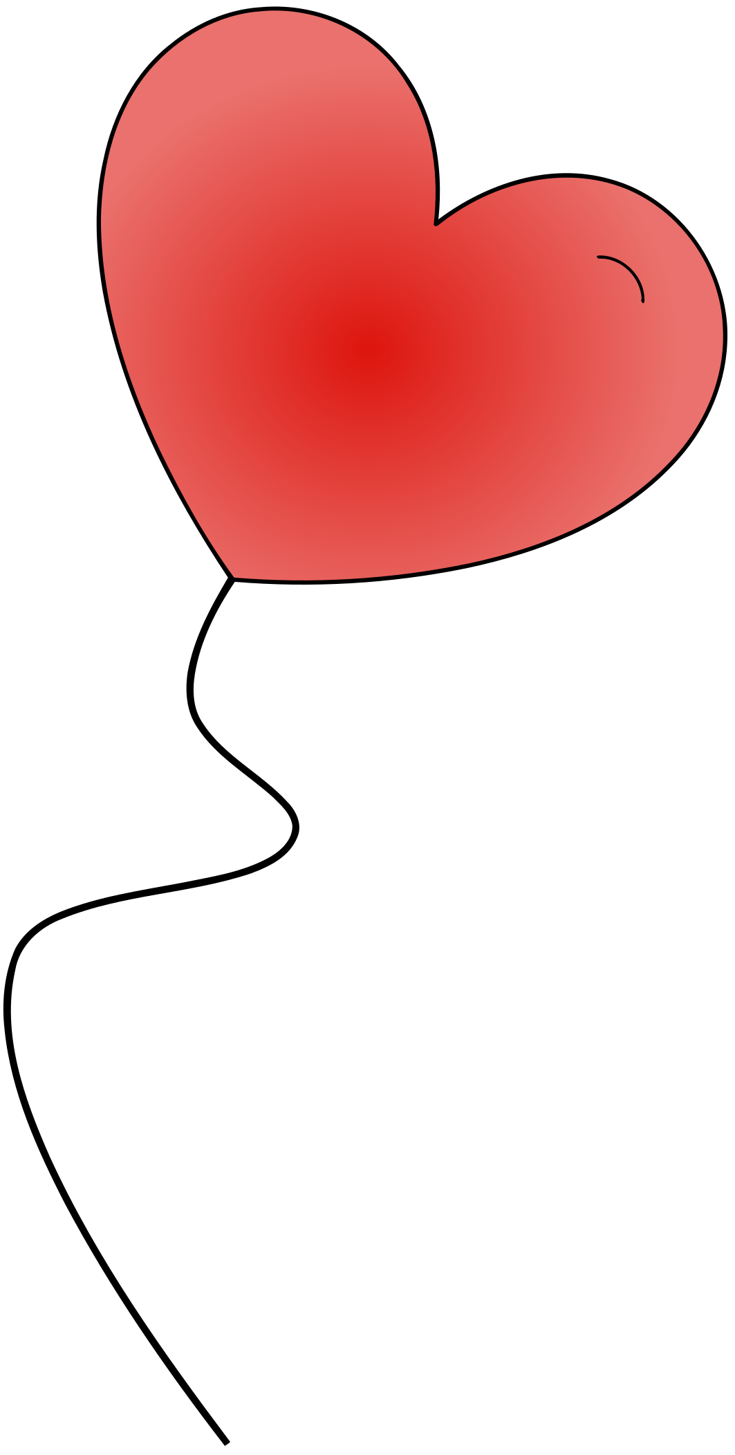 끈이 달린 빨간 하트 모양 풍선 벡터 – Unsplash의 무료 그림 이미지, image size:3000x5935