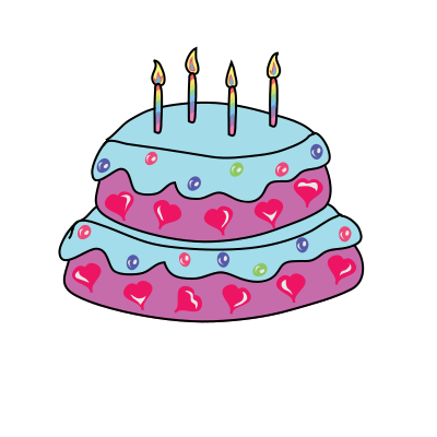 Una torta di compleanno a livelli con candele colorate vettoriale –  Immagine gratis di Illustrazione su Unsplash, image size:3000x3000