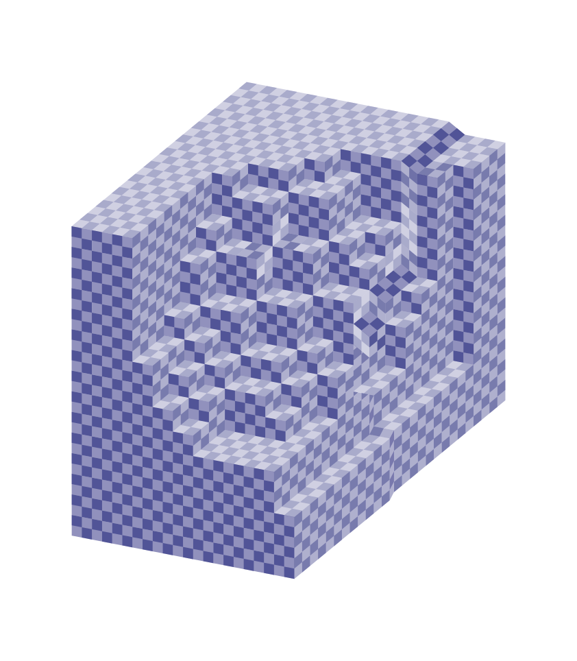 Transparent cube with checkered pattern inside vector – Free Dark blue ...