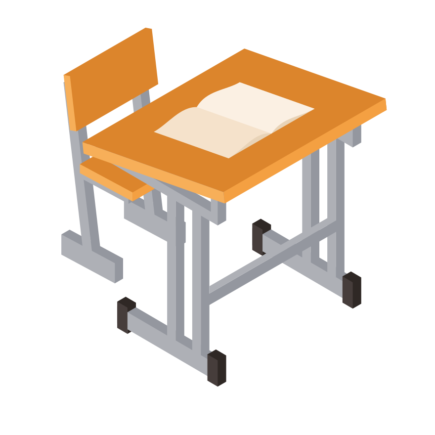 Eine leere Schulbank mit einem aufgeschlagenen Buch.