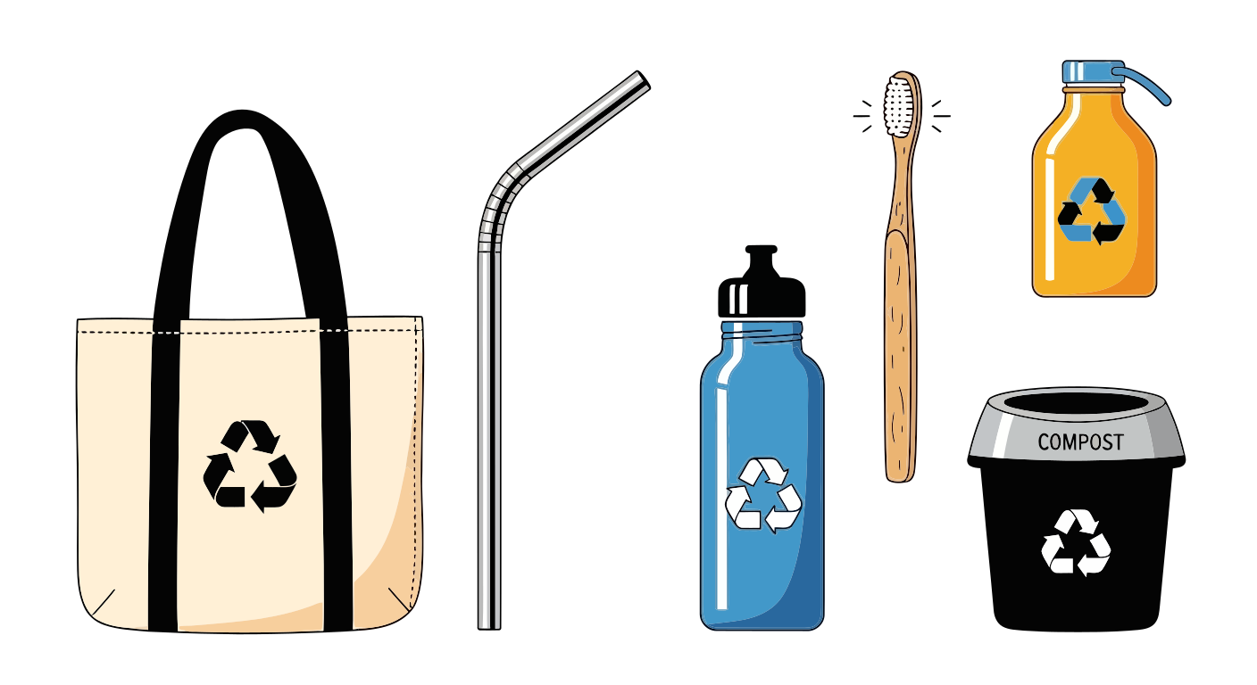 Reusable items for a sustainable lifestyle