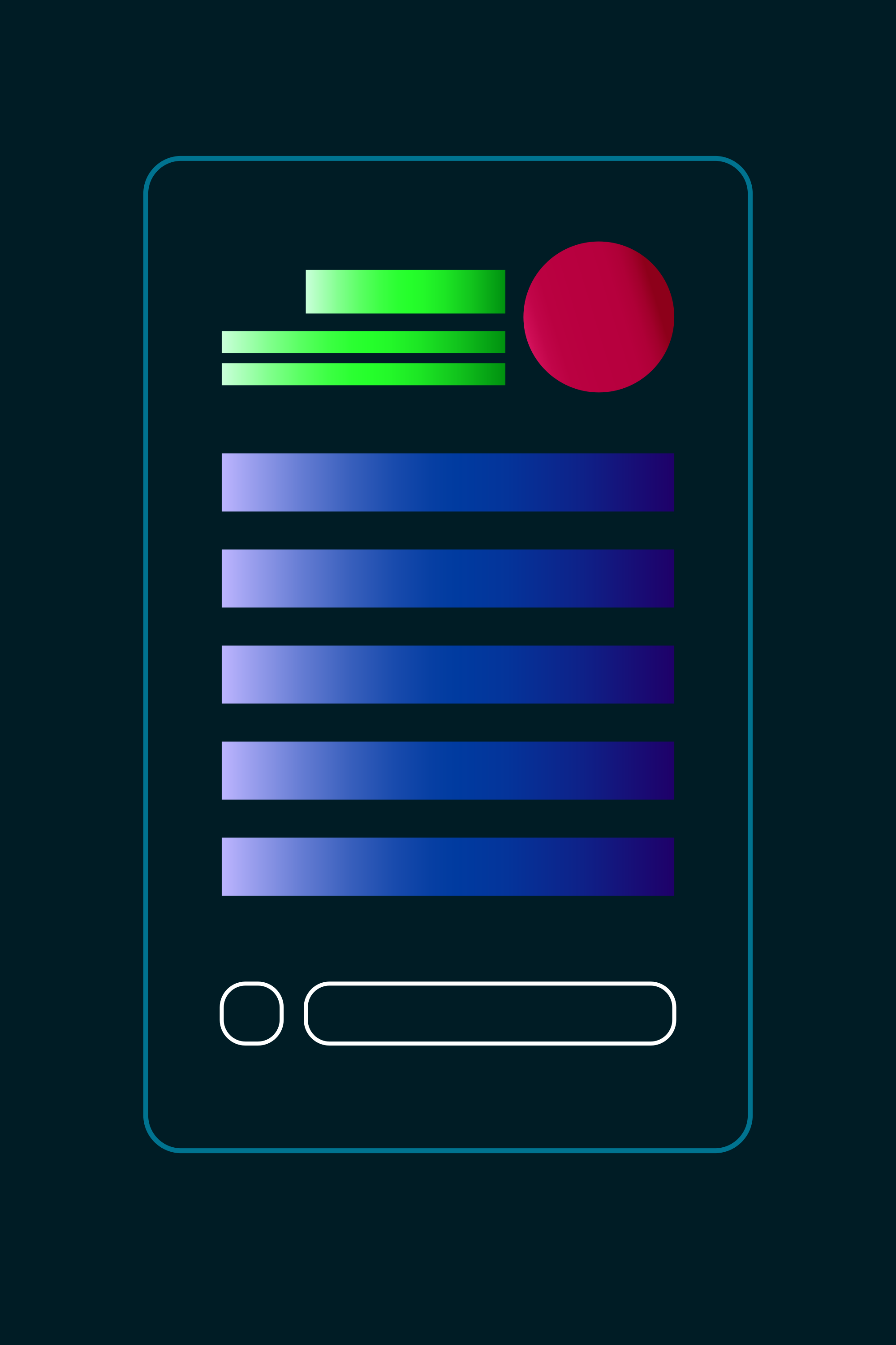 Abstract digital interface with bars and circle
