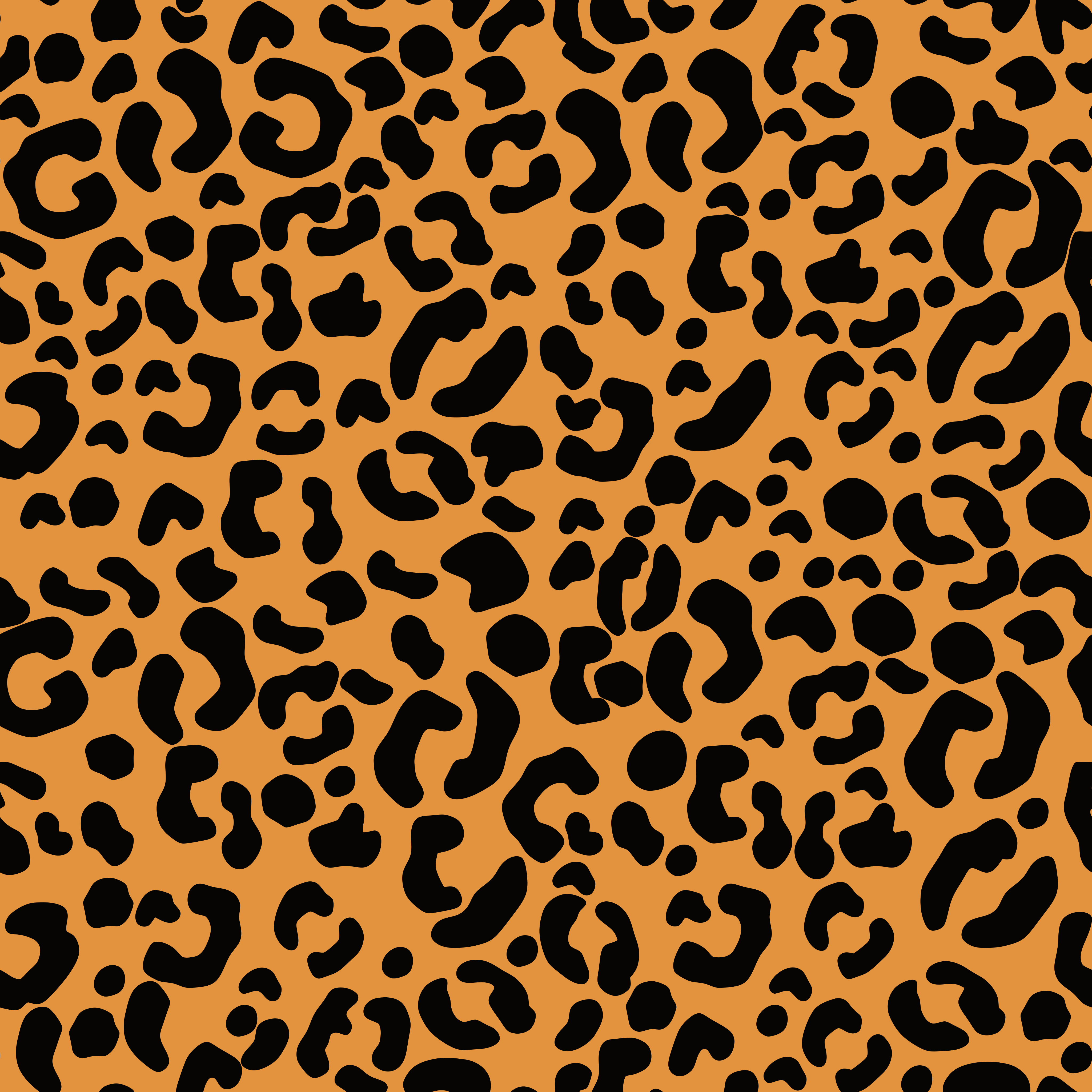 Orange and black leopard print pattern