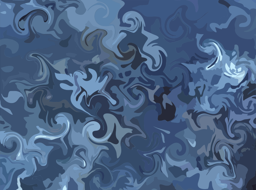 Abstract swirling blue and gray patterns