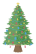 A decorated christmas tree with ornaments and ornaments