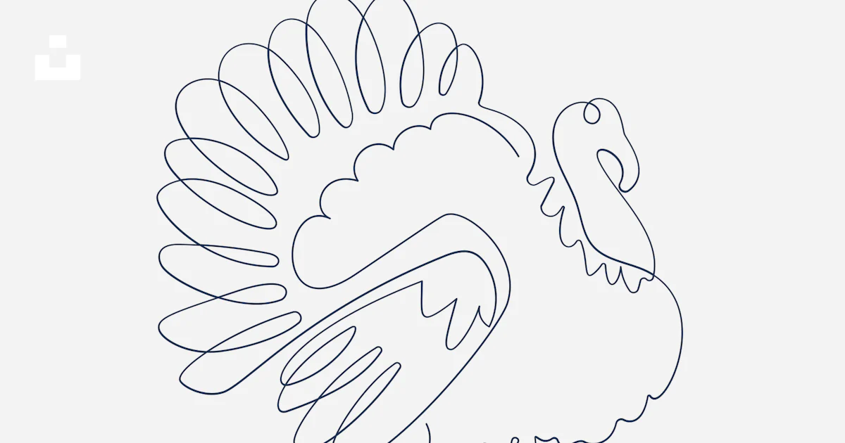 A single line drawing of a turkey vector – Free Art Image on Unsplash