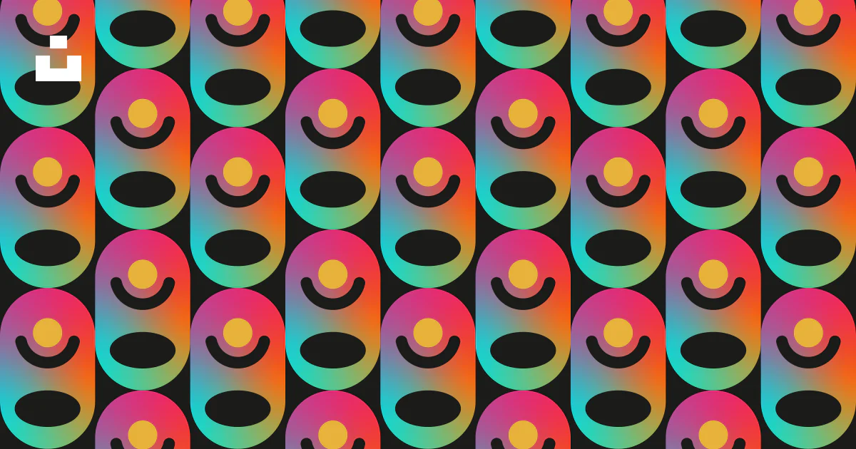Background Pattern Small Rectangles Abstract pattern of colorful rounded rectangles with black background ...