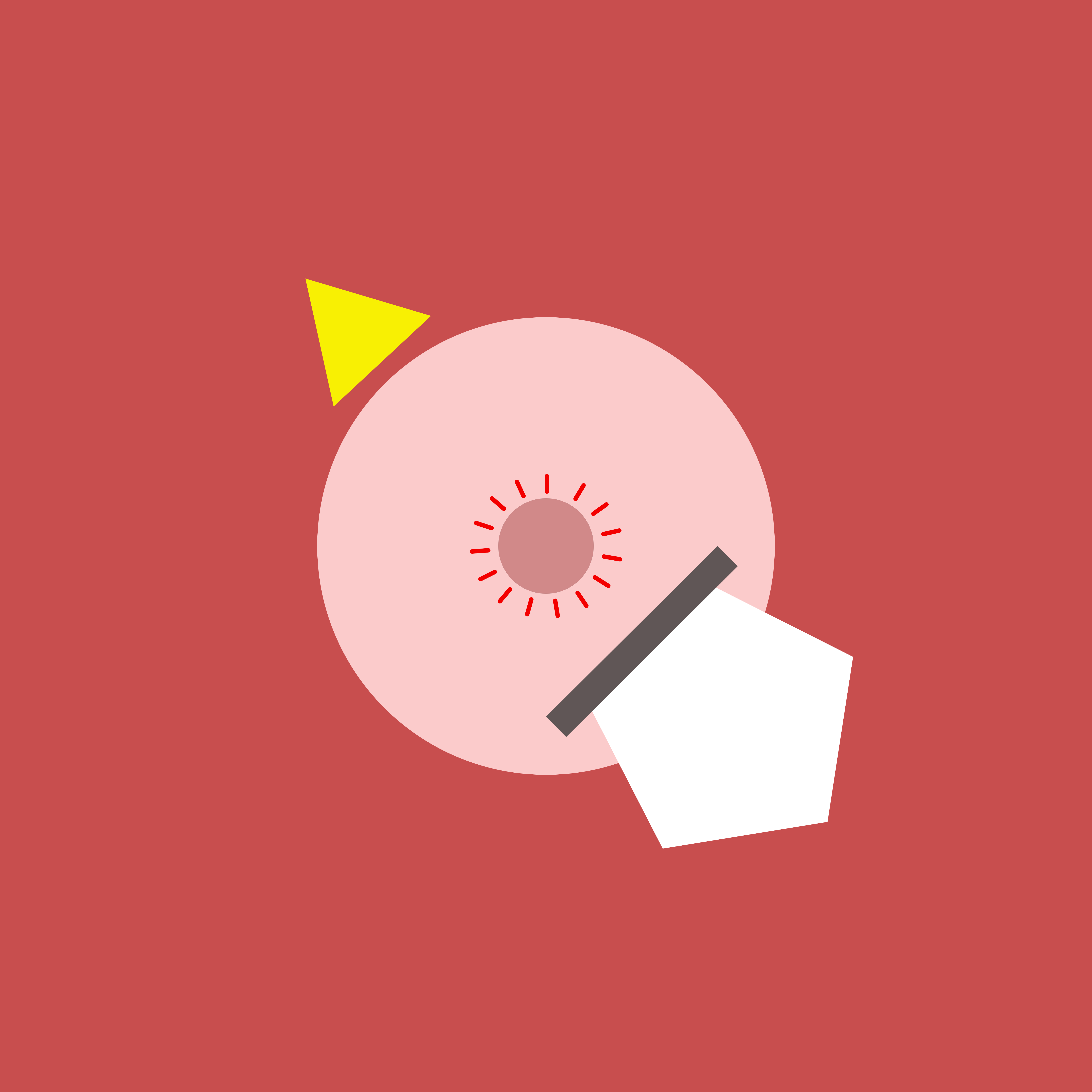 Abstract representation of a breast with a nipple.